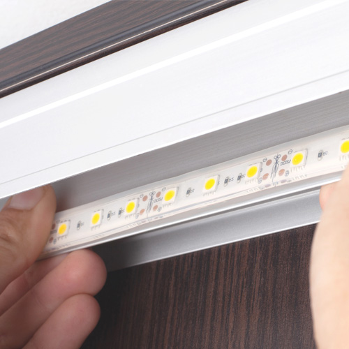 Installing LED strip light under cabinet