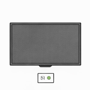 TV with visible cables below showing cable management as a TV installation option