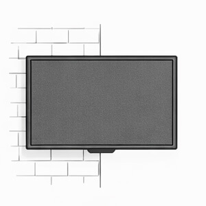 TV mounted on a wall showing wall type as a factor in TV installation cost